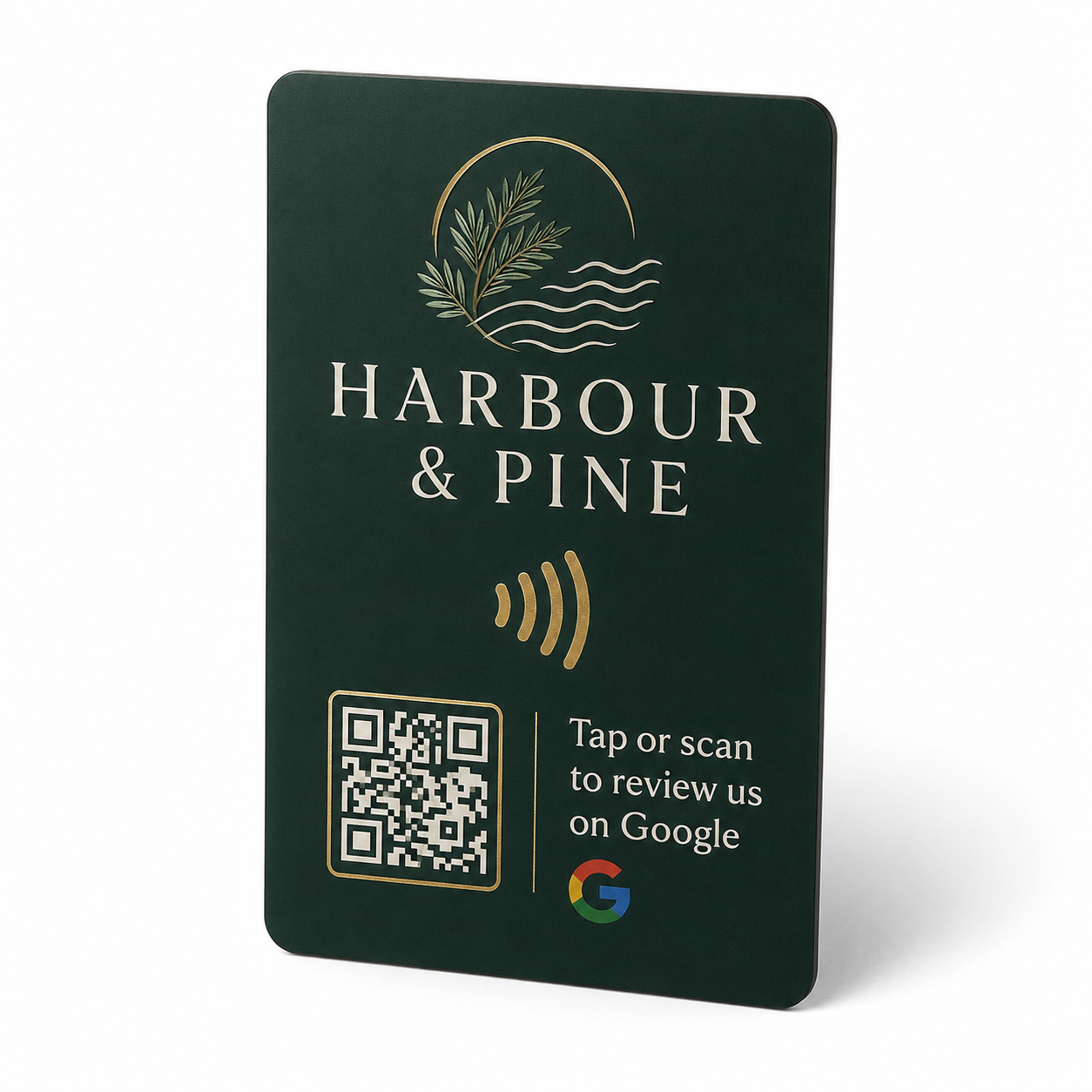 Custom Branded Google Review NFC Card – Logo & QR Code