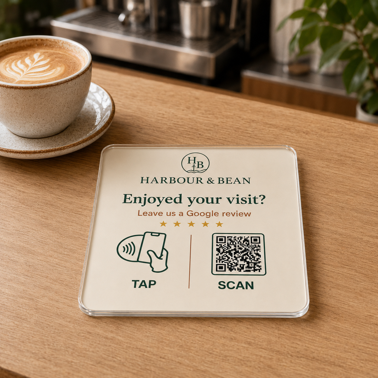 Custom Branded Google Review Plate NFC & QR 